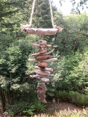 Driftwood Art, Driftwood Mobile , Driftwood Coastal Decor